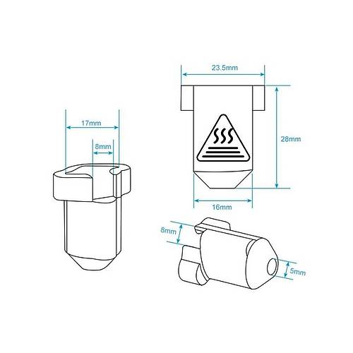 Creality K1-K1 Max Istc Blok Silikon Klf - Krmz