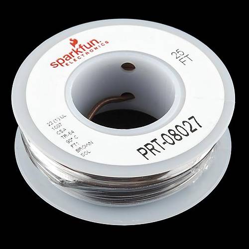 SparkFun Tek Damar Montaj Kablosu 7,5m(25ft) -22AWG Kahverengi