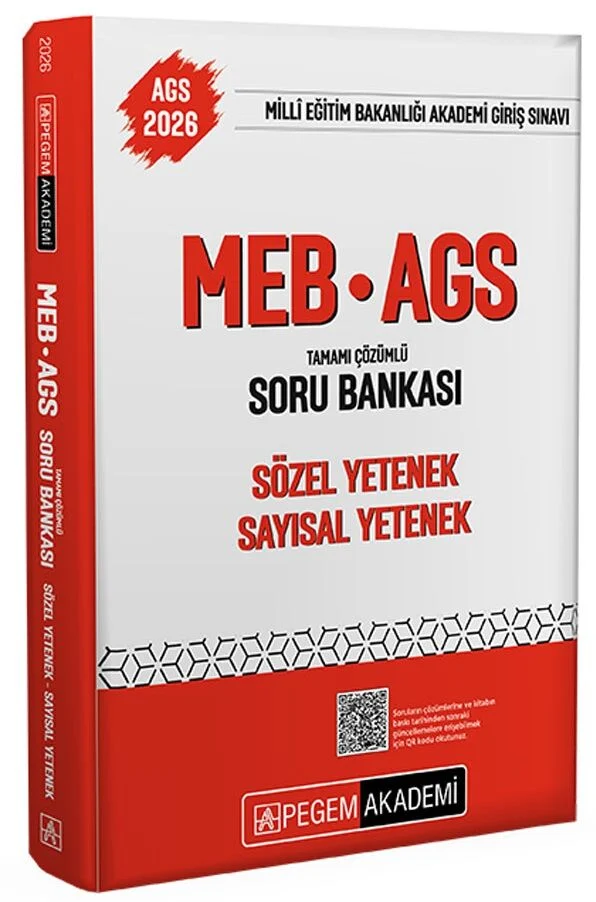 Pegem 2026 MEB-AGS Sözel Sayısal Yetenek Soru Bankası Çözümlü Pegem Akademi Yayınları