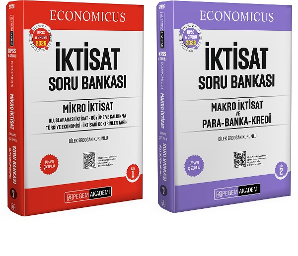 Pegem 2026 KPSS A Grubu Economicus İktisat Soru Bankası 1+2 Set Mikro İktisat Pegem Akademi Yayınları