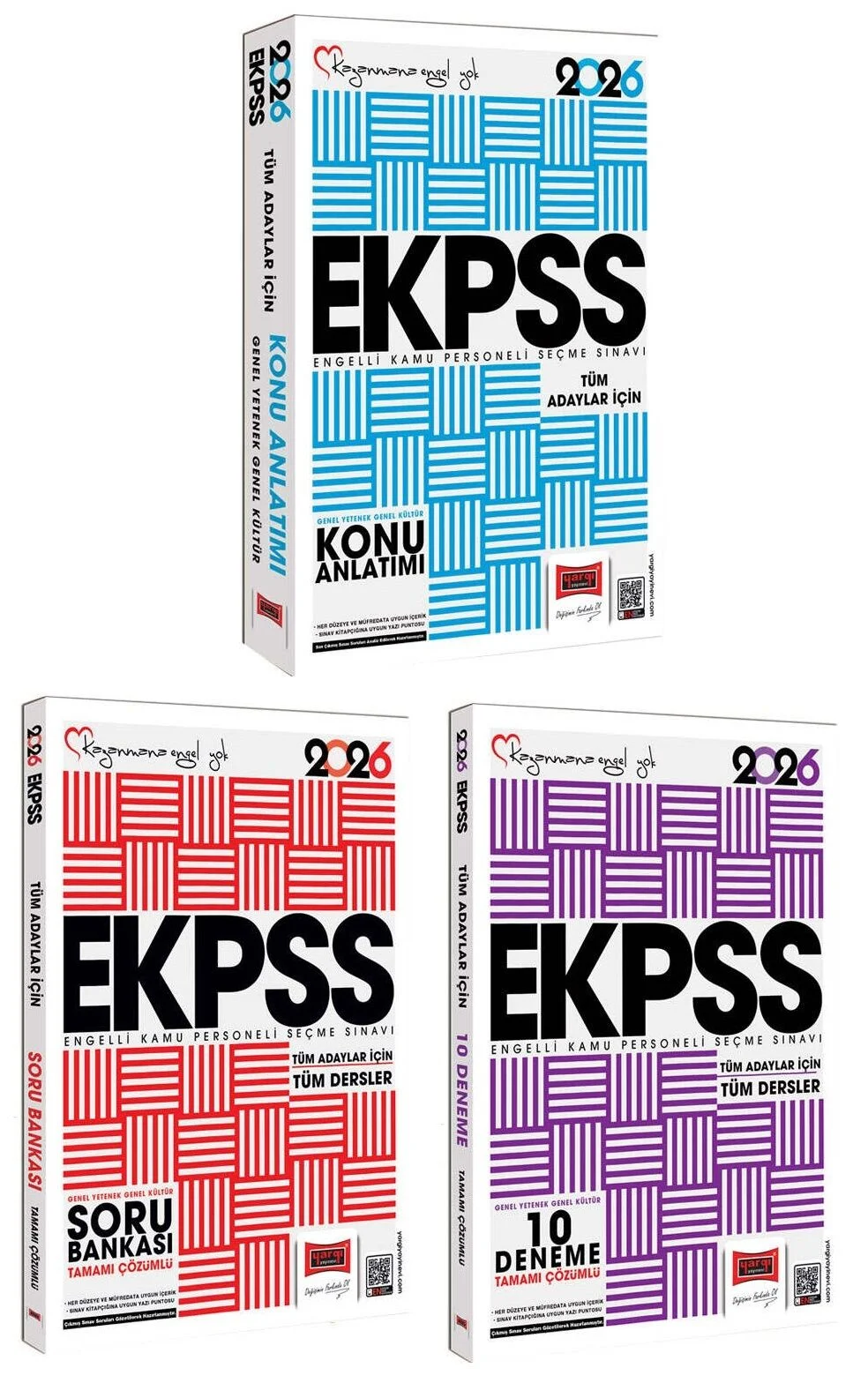 Yargı Yayınları 2026 EKPSS Konu + Soru Bankası + 10 Deneme 3 lü Set
