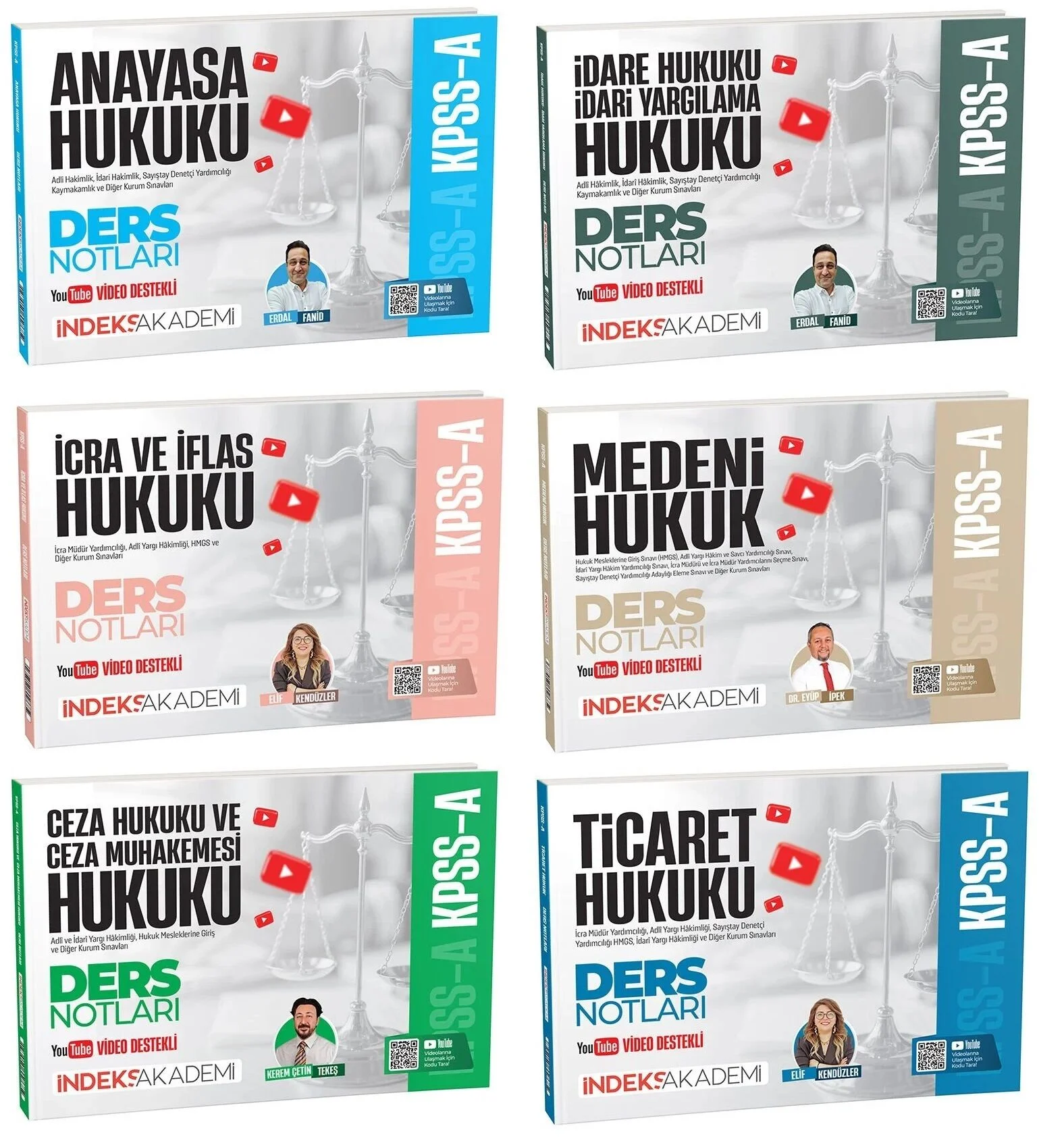 İndeks Akademi 2026 KPSS A Grubu Hukuk Video Ders Notları 6 lı Set İndeks Akademi Yayıncılık