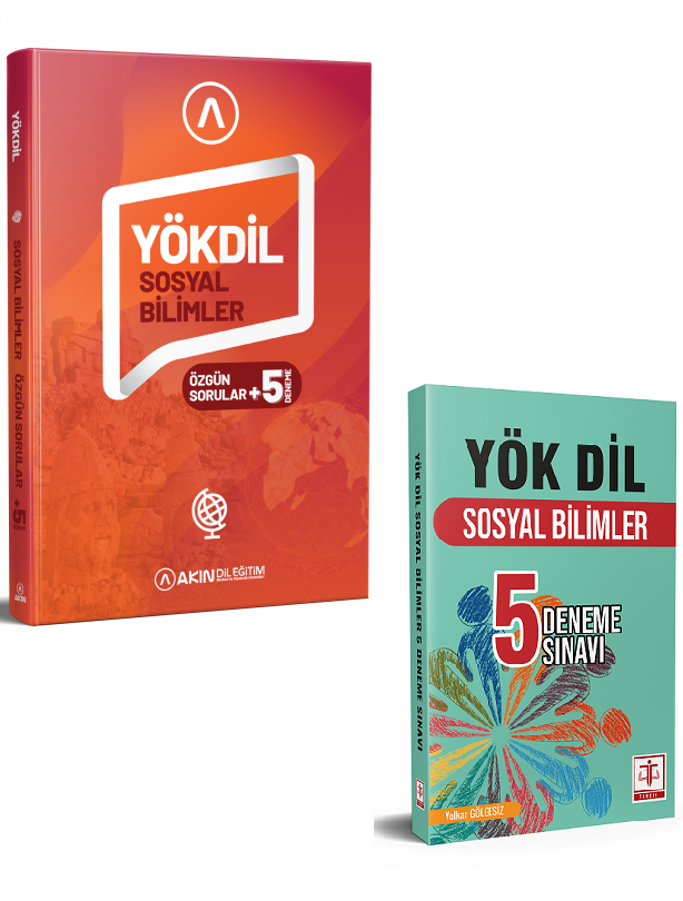 Akın Dil-YÖKDİL Sosyal Bilimleri Soru Bankası ve 5 Deneme-Tercih Yayınları YÖKDİL Sosyal 5 Deneme (2Kitap)