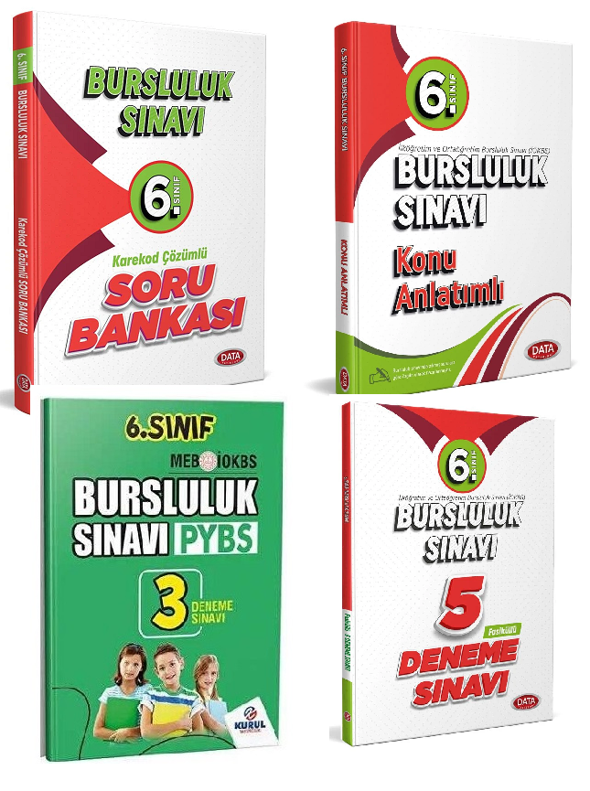 Data Yayınları 2025-2026 6.Sınıf Bursluluk Sınavı Konu+Soru+5 Deneme+Kurul 3 Deneme Seti