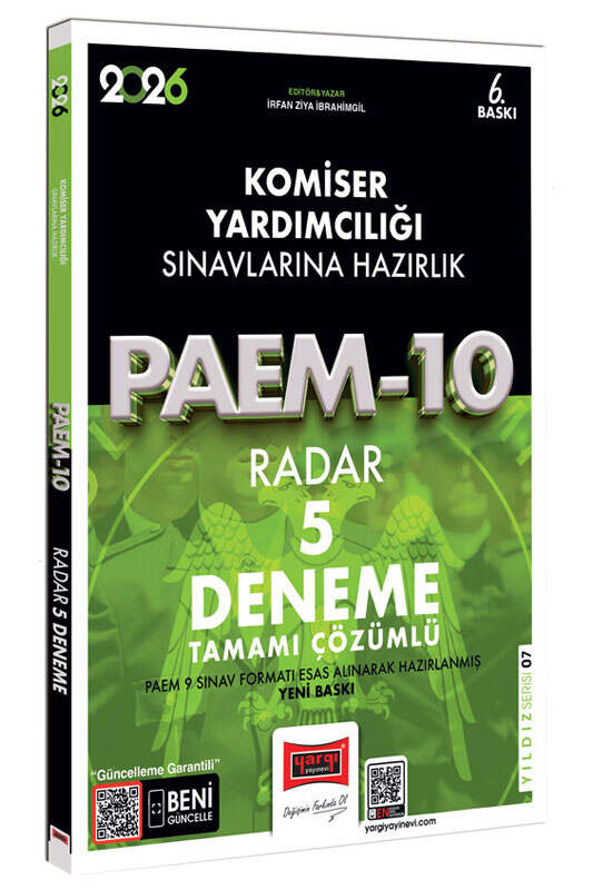 Yargı 2026 Komiser Yardımcılığı PAEM-10 Radar 5 Deneme Çözümlü Yargı Yayınları