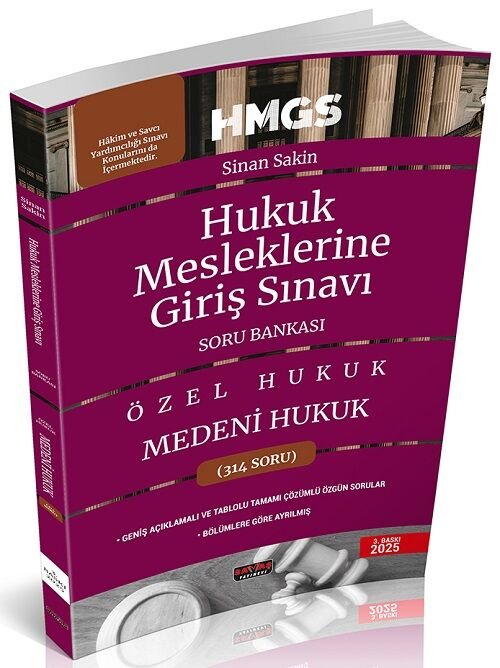 Savaş HMGS Medeni Hukuk Soru Bankası Savaş Yayınları Şubat 2025