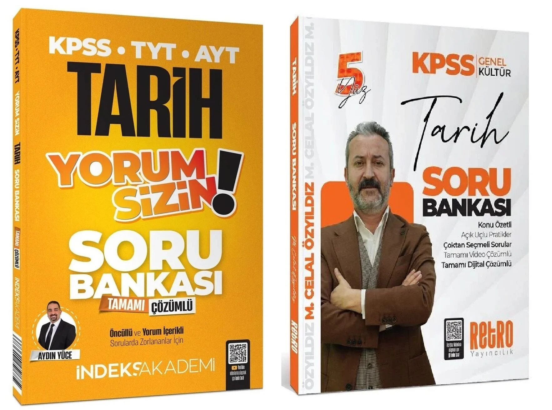 Retro + İndeks 2026 KPSS Tarih 5Yüz Yorum Sizin Soru Bankası 2 li Set - Mehmet Celal Özyıldız Retro + İndeks Akademi Yayıncılık