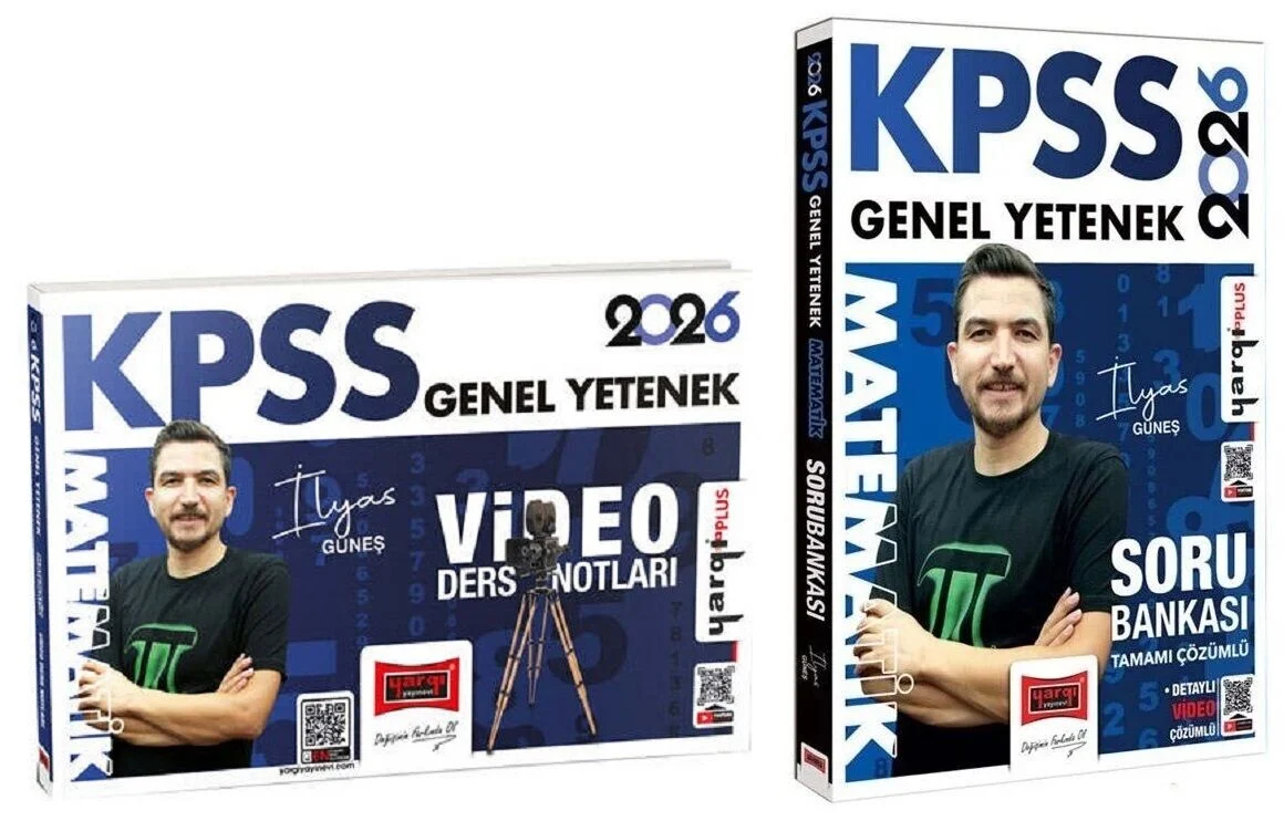 Yargı 2026 KPSS Matematik Video Ders Notları + Soru Bankası 2 li Set- İlyas Güneş Yargı Yayınları