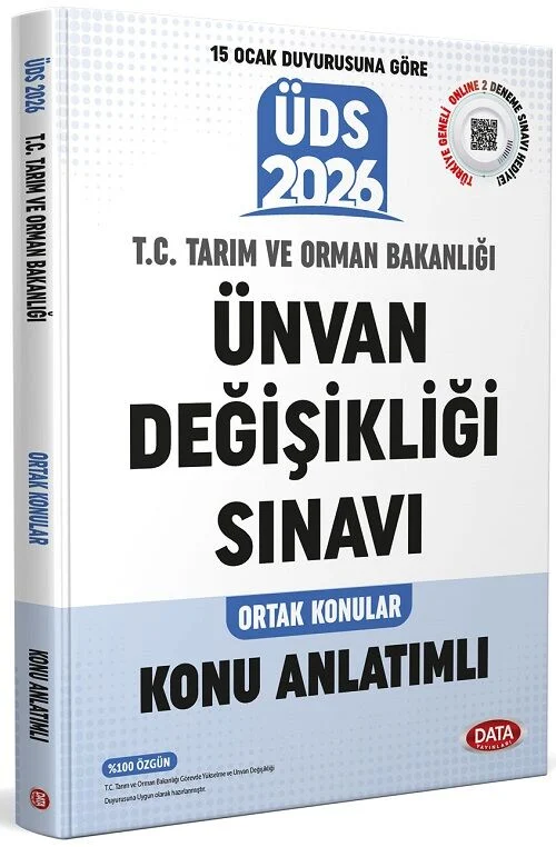 Data 2026 GYS ÜDS Tarım ve Orman Bakanlığı Ortak Konular Konu Anlatımlı Görevde Yükselme Ünvan Değişikliği Data Yayınları