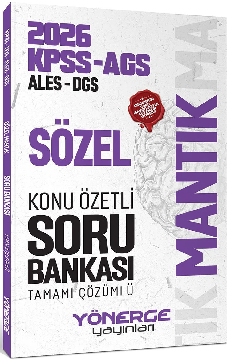 Yönerge 2026 KPSS MEB-AGS ALES DGS Sözel Mantık Konu Özetli Soru Bankası Çözümlü Yönerge Yayınları