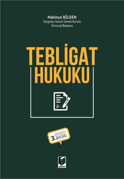 Adalet Yayınları Tebligat Hukuku (Mahmut Bilgen)