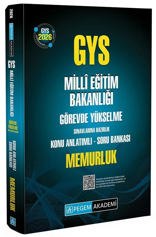 Pegem Akademi Yayıncılık 2026 GYS MEB Görevde Yükselme Sınavlarına Hazırlık Konu Anlatımlı Soru Bankası MEMURLUK