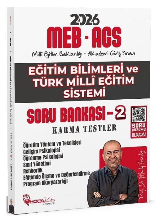 YENİ AGS - Hoca Kafası 2026 MEB-AGS Eğitim Bilimleri ve Türk Millî Eğitim Sistemi Karma Testler - Soru Bankası - 2 - Mevlüt Gündüz Hoca Kafası Yayınları