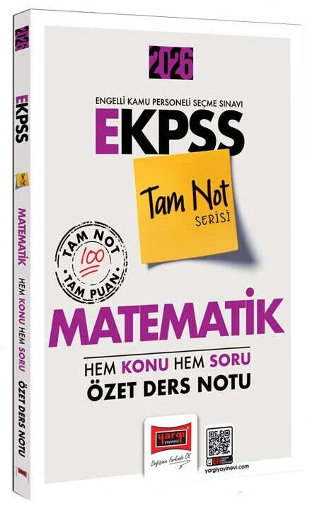 Yargı Yayınları 2026 EKPSS Matematik Hem Konu Hem Soru Özet Ders Notu
