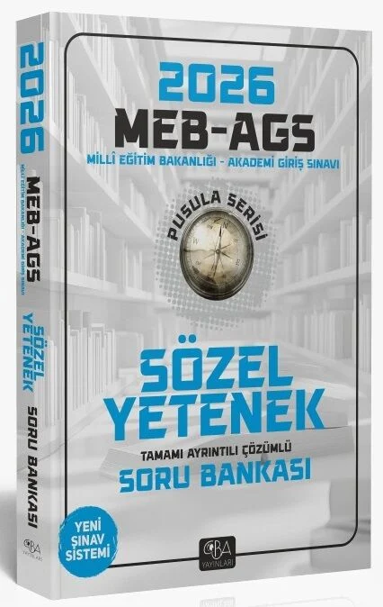 CBA Yayınları 2026 MEB-AGS Sözel Yetenek Soru Bankası Çözümlü Pusula Serisi CBA Yayınları