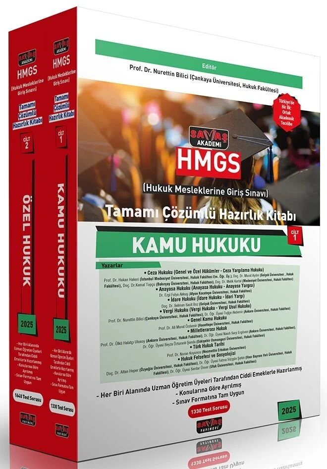 Savaş Yayınları 2025 HMGS Kamu-Özel Hukuku Soru Bankası Hazırlık Kitabı Çözümlü Modüler Set - Nurettin Bilici