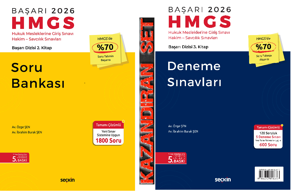 Seçkin Yayınevi BAŞARI HMGS Soru Bankası +5 Deneme Seti Özge Şen,İbrahim Burak Şen(2Liset)