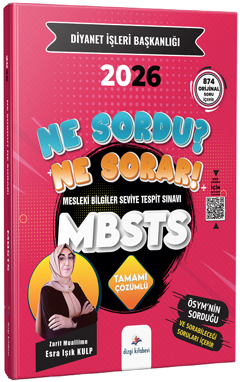 Dizgi Kitap 2026 MBSTS Ne Sordu Ne Sorar Soru Bankası Çözümlü - Esra Işık Kulp Zarif Muallime Dizgi Kitap Yayınları