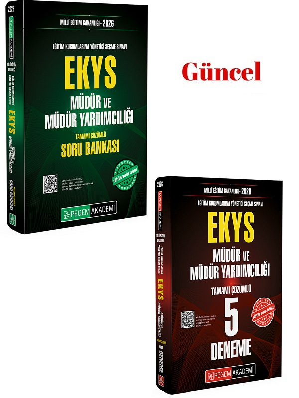 Pegem 2026 MEB EKYS Müdür ve Yardımcılığı Soru + 5 Deneme 2 li Set