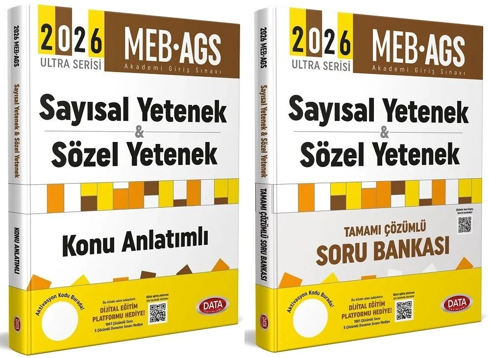 Data 2026 MEB-AGS Sayısal-Sözel Yetenek Konu + Soru Bankası 2 li Set Ultra Serisi Data Yayınları