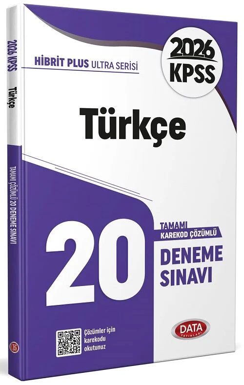 Data 2026 KPSS Türkçe Ultra 20 Deneme Çözümlü Data Yayınları