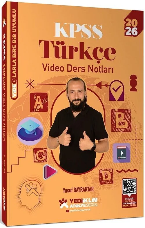 Yediiklim Yayınları 2026 KPSS Türkçe Atölye Video Ders Notları - Yusuf Bayraktar