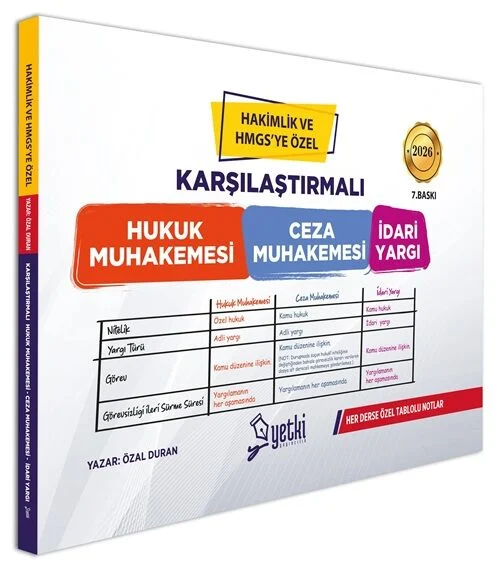 Hakimlik HMGS Karşılaştırmalı Usuller Hukuk-Ceza Muhakemesi-İdari Yargı (Özal Duran)