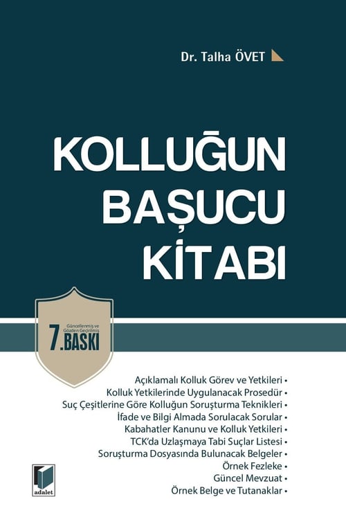Adalet Yayınevi Kolluğun Başucu Kitabı Talha Övet Mayıs 2026