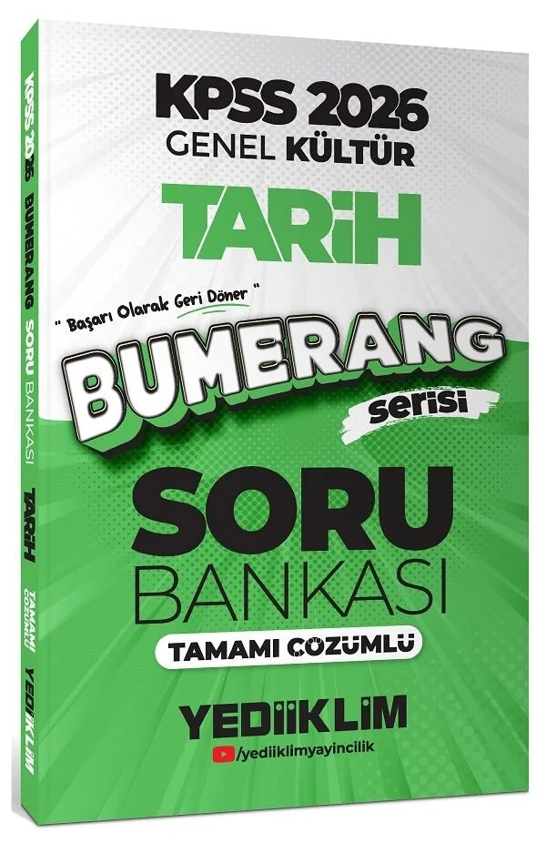 Yediiklim 2026 KPSS Tarih Bumerang Soru Bankası Çözümlü Yediiklim Yayınları