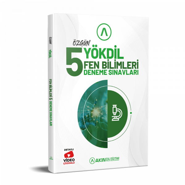 Akın Dil YÖKDİL Fen Bilimleri Özgün 5 Deneme Çözümlü Akın Publishing