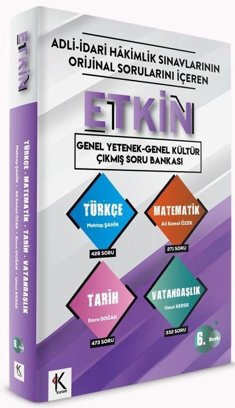 Temsil Yayınları 2026 Etkin Genel Yetenek Genel Kültür Çıkmış Soru Bankası(Adli -idari Hakimlik İçin)