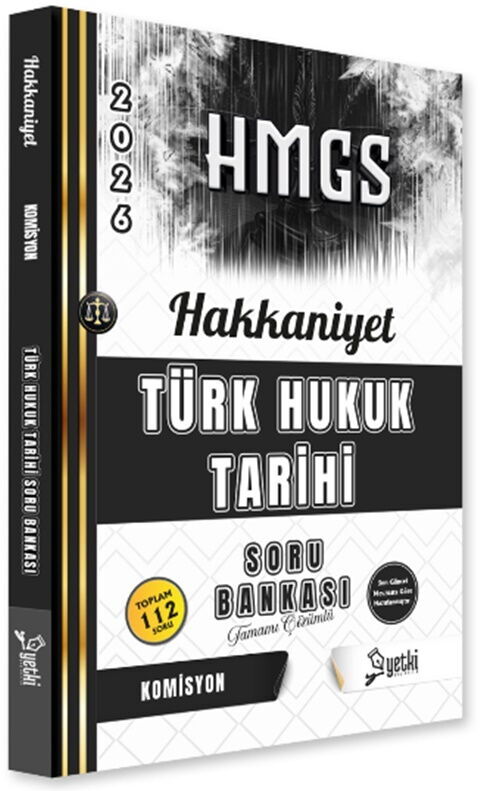 Yetki Yayınları 2026 HMGS Hakkaniyet Türk Hukuk Tarihi Soru Bankası
