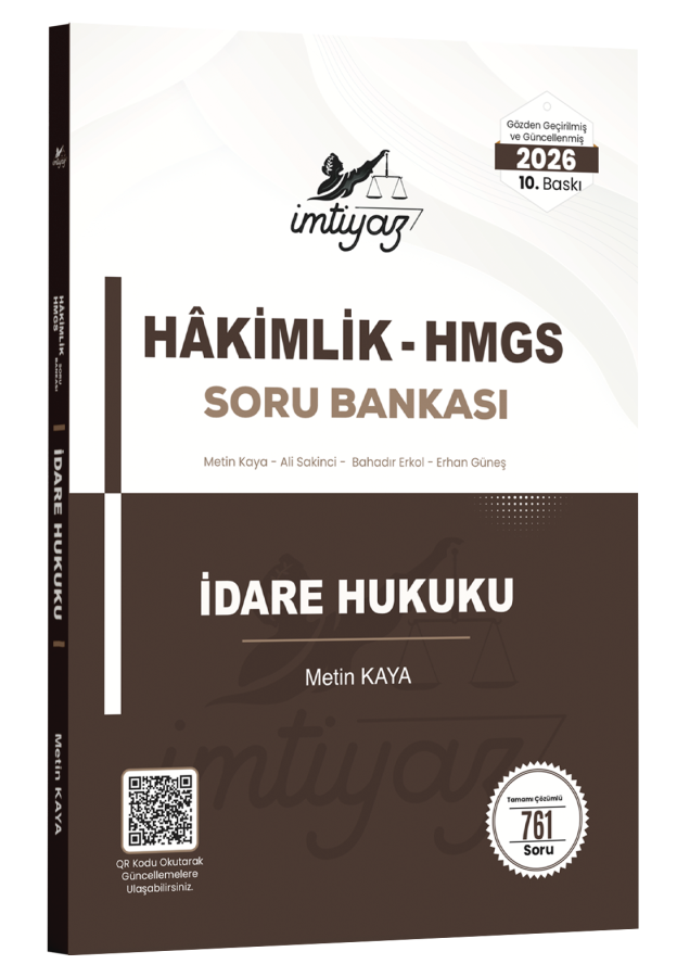İMTİYAZ 2026 HMGS Hakimlik İdare Hukuku Soru Bankası Metin Kaya