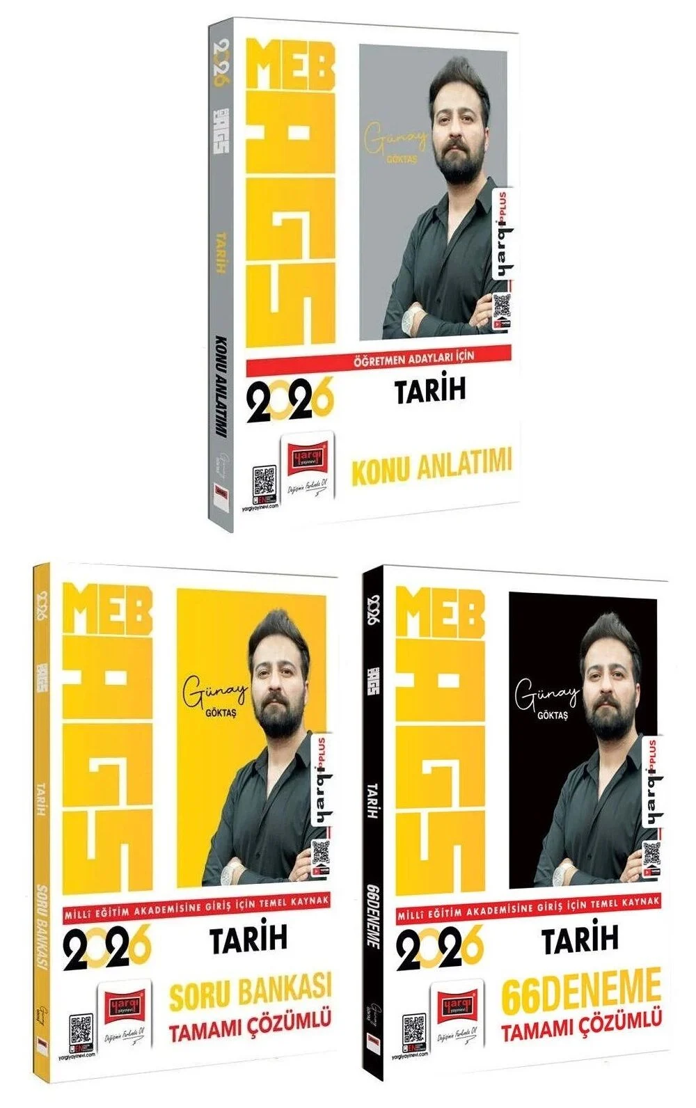 Yargı 2026 MEB-AGS Tarih Konu Anlatımı + Soru Bankası + 66 Deneme 3 lü Set - Günay Göktaş Yargı Yayınları