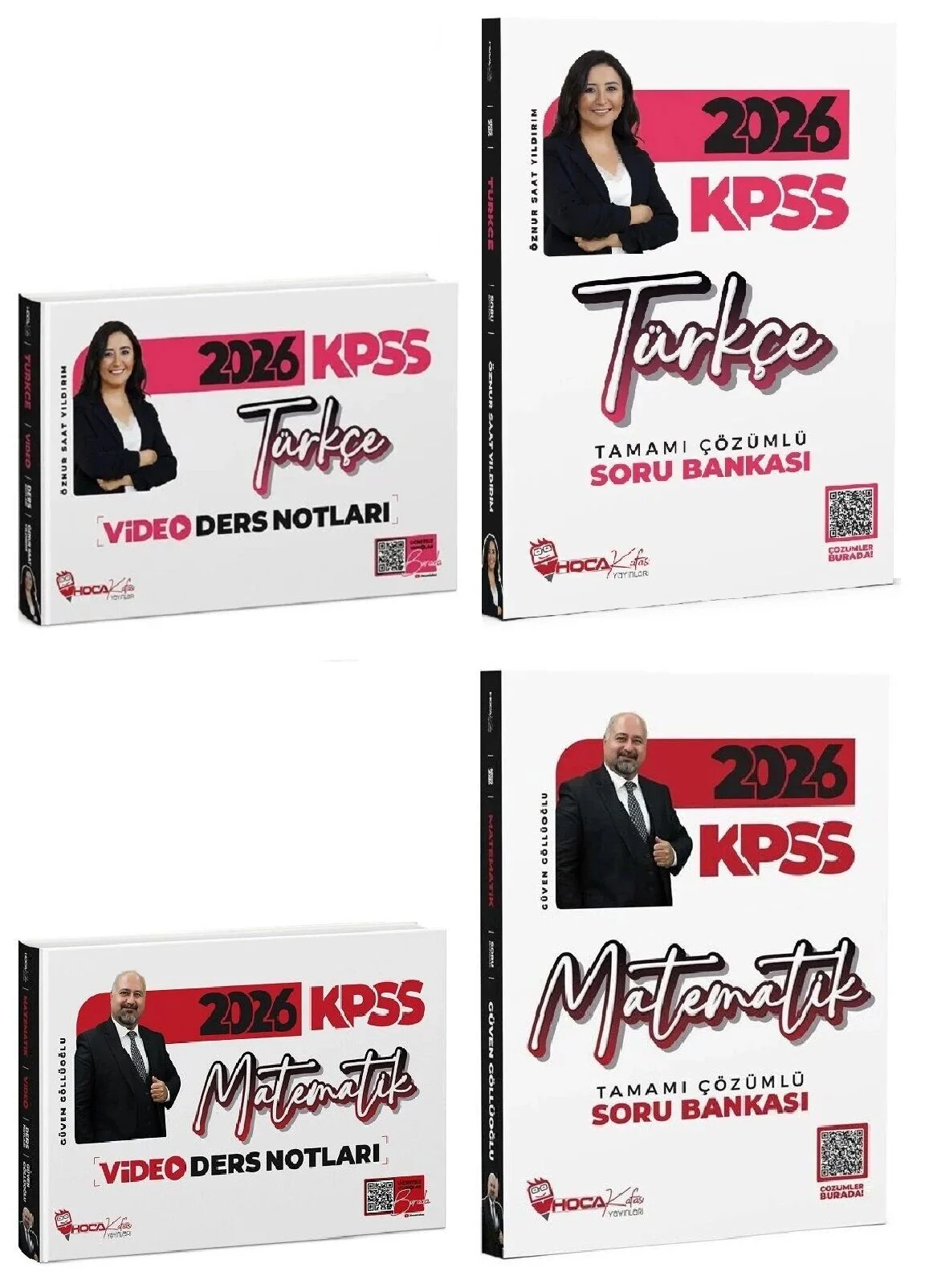 Hoca Kafası 2026 KPSS Türkçe + Matematik Video Ders Notları + Soru Bankası 4 lü Set Hoca Kafası Yayınları