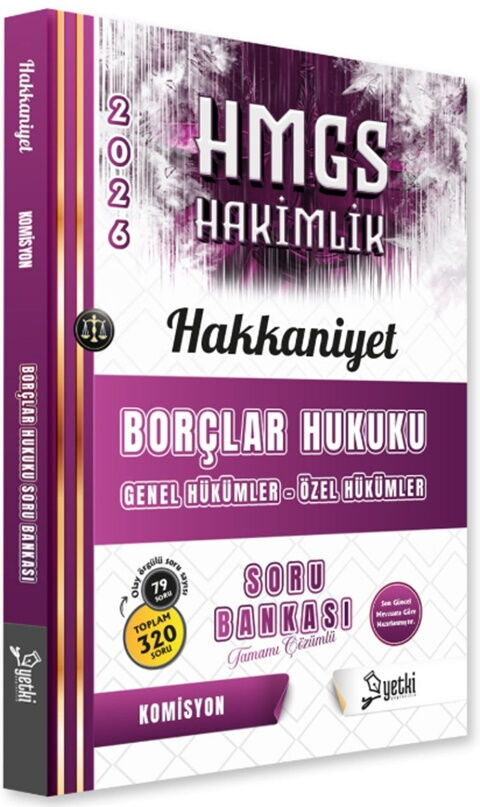 Yetki Yayınları 2026 HMGS Hakkaniyet Borçlar Hukuku Soru Bankası