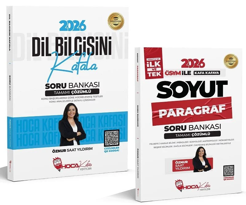 Hoca Kafası 2026 KPSS TYT Dil Bilgisi + Soyut Paragraf Soru Bankası 2 li Set - Öznur Saat Yıldırım Hoca Kafası Yayınları