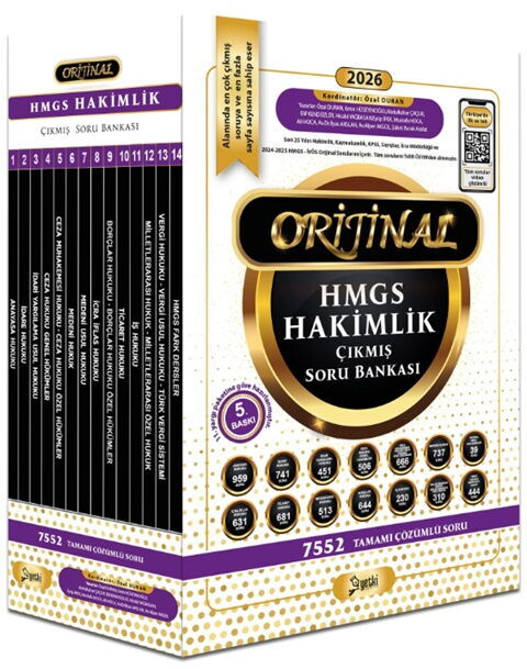 Yetki Yayınları 2026 Orijinal HMGS Hakimlik Çıkmış Soru Bankası Seti