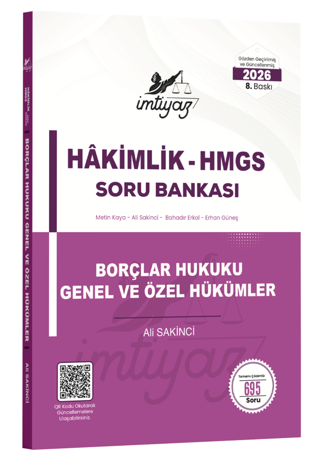 İMTİYAZ 2026 HMGS Hakimlik Borçlar Hukuku (Genel Hükümler-Özel Hükümler) Soru Bankası Ali Sakinci