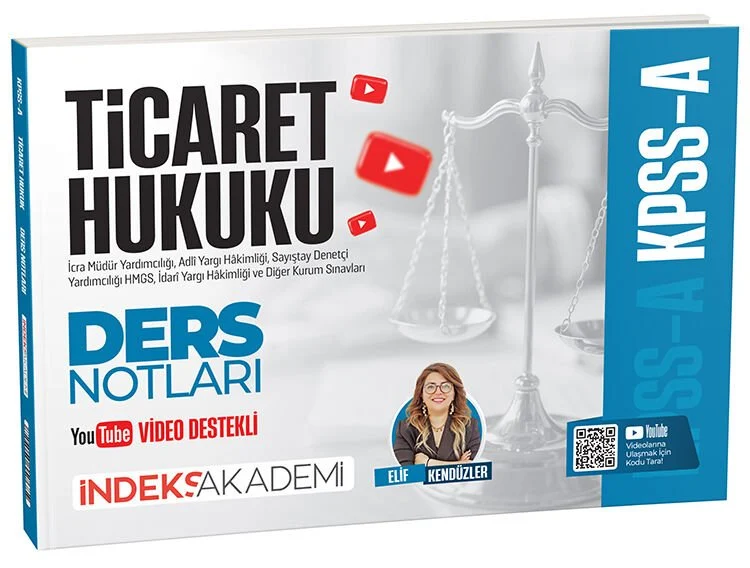 İndeks Akademi 2026 KPSS A Grubu Ticaret Hukuku Video Ders Notları - Elif Kendüzler