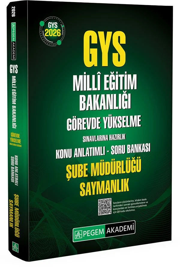 Pegem 2026 GYS MEB Milli Eğitim Bakanlığı Şube Müdürlüğü, Saymanlık Konu Anlatımlı Soru Bankası Görevde Yükselme