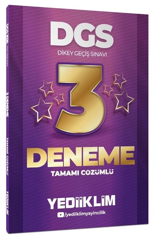 Yediiklim 2026 DGS 3 Yıldız Deneme Çözümlü Yediiklim Yayınları