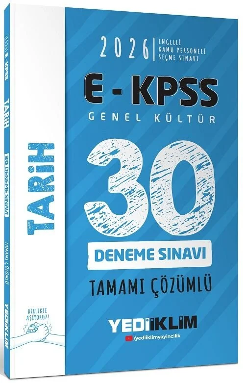 Yediiklim 2026 EKPSS Tarih 30 Deneme Çözümlü Yediiklim Yayınları