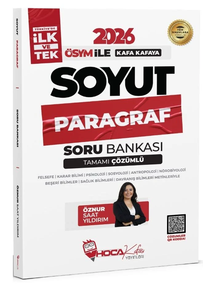 Hoca Kafası 2026 KPSS TYT ALES DGS Soyut Paragraf Soru Bankası Çözümlü - Öznur Saat Yıldırım Hoca Kafası Yayınları