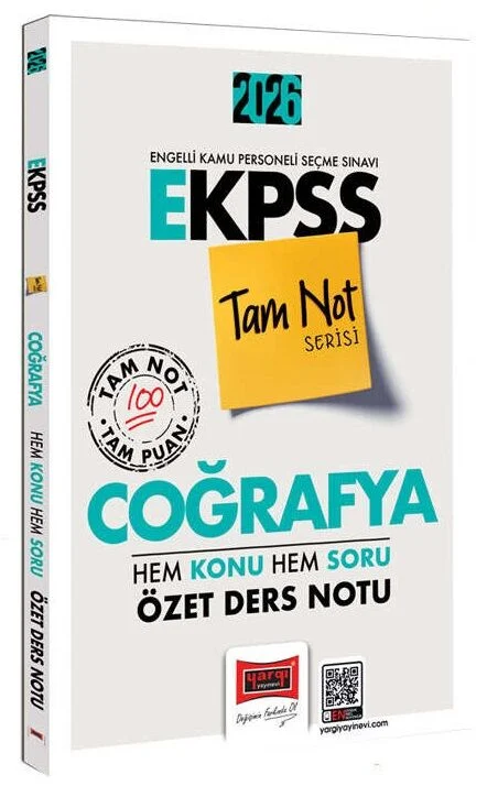 Yargı Yayınları 2026 EKPSS Coğrafya Hem Konu Hem Soru Özet Ders Notu