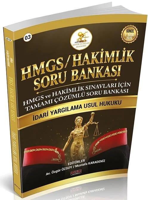 Savaş 2026 HMGS Hakimlik HUKAL Hukuk Alanları Akademisi İdari Yargılama Hukuku Soru Bankası Çözümlü - Mustafa Karadeniz Savaş Yayınları