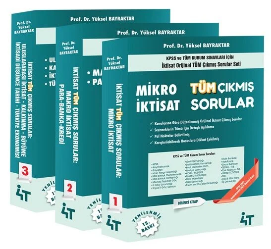 4T Yayınları KPSS A Grubu İktisat Tüm Çıkmış Sorular Seti (Yüksel Bilgili Bayraktar)