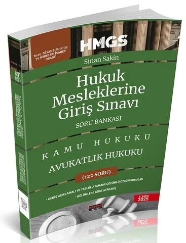 Savaş 2025 HMGS Kamu Hukuku Avukatlık Hukuku Soru Bankası 3. Baskı - Sinan Sakin Savaş Yayınları
