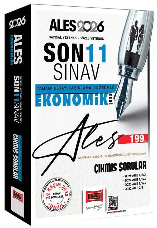 Yargı 2026 ALES Çıkmış Sorular Son 11 Sınav Çözümlü Ekonomik Seri