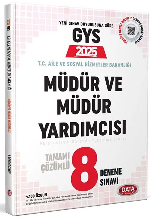 Data 2025 GYS Aile Sosyal Hizmetler Bakanlığı Müdür ve Yardımcısı 8 Deneme Çözümlü